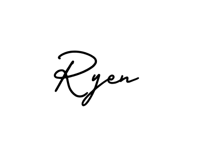 How to Draw Ryen signature style? AmerikaSignatureDemo-Regular is a latest design signature styles for name Ryen. Ryen signature style 3 images and pictures png