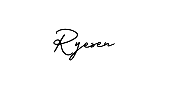 Best and Professional Signature Style for Ryesen. AmerikaSignatureDemo-Regular Best Signature Style Collection. Ryesen signature style 3 images and pictures png