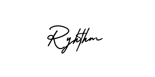 Ryhthm stylish signature style. Best Handwritten Sign (AmerikaSignatureDemo-Regular) for my name. Handwritten Signature Collection Ideas for my name Ryhthm. Ryhthm signature style 3 images and pictures png