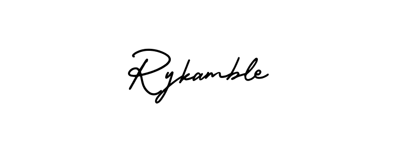 Rykamble stylish signature style. Best Handwritten Sign (AmerikaSignatureDemo-Regular) for my name. Handwritten Signature Collection Ideas for my name Rykamble. Rykamble signature style 3 images and pictures png