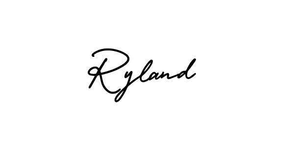 How to make Ryland signature? AmerikaSignatureDemo-Regular is a professional autograph style. Create handwritten signature for Ryland name. Ryland signature style 3 images and pictures png