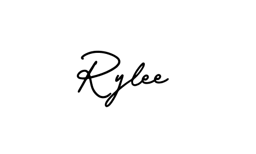 How to make Rylee name signature. Use AmerikaSignatureDemo-Regular style for creating short signs online. This is the latest handwritten sign. Rylee signature style 3 images and pictures png