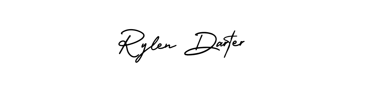 This is the best signature style for the Rylen Darter name. Also you like these signature font (AmerikaSignatureDemo-Regular). Mix name signature. Rylen Darter signature style 3 images and pictures png