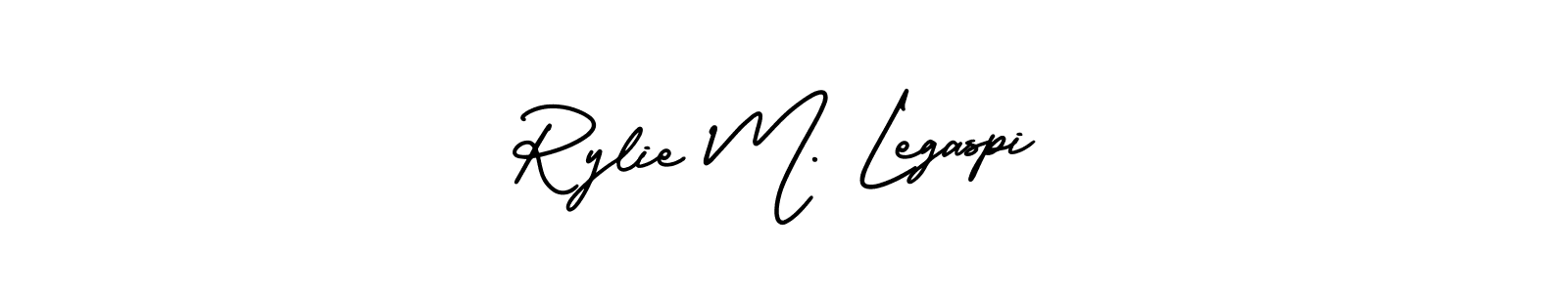 Make a beautiful signature design for name Rylie M. Legaspi. With this signature (AmerikaSignatureDemo-Regular) style, you can create a handwritten signature for free. Rylie M. Legaspi signature style 3 images and pictures png