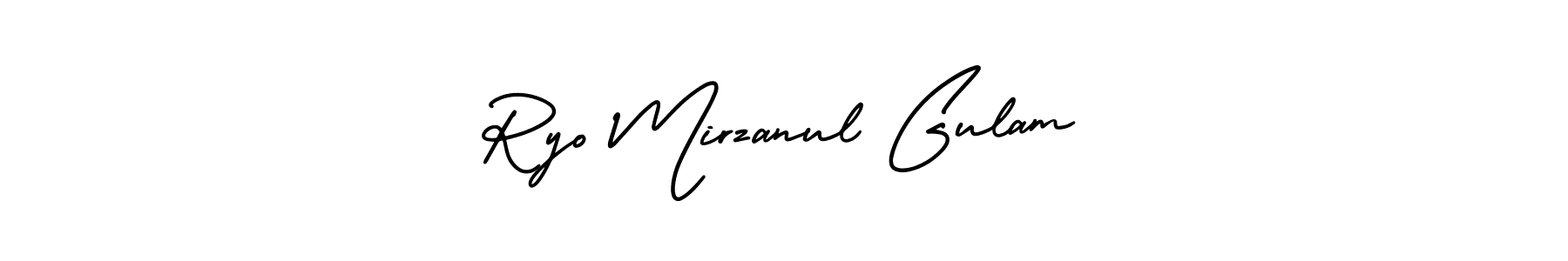 Use a signature maker to create a handwritten signature online. With this signature software, you can design (AmerikaSignatureDemo-Regular) your own signature for name Ryo Mirzanul Gulam. Ryo Mirzanul Gulam signature style 3 images and pictures png