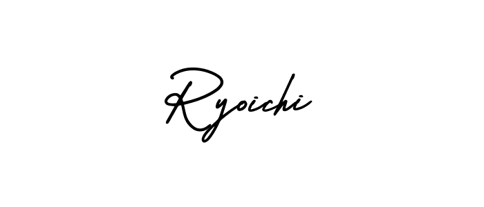 How to make Ryoichi name signature. Use AmerikaSignatureDemo-Regular style for creating short signs online. This is the latest handwritten sign. Ryoichi signature style 3 images and pictures png