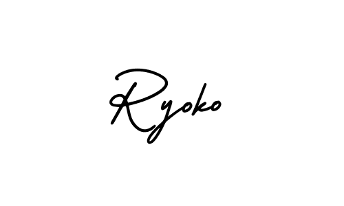 How to make Ryoko name signature. Use AmerikaSignatureDemo-Regular style for creating short signs online. This is the latest handwritten sign. Ryoko signature style 3 images and pictures png