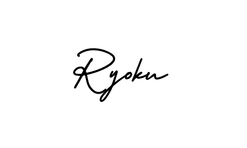 This is the best signature style for the Ryoku name. Also you like these signature font (AmerikaSignatureDemo-Regular). Mix name signature. Ryoku signature style 3 images and pictures png