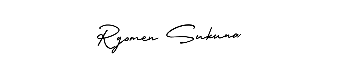 Ryomen Sukuna stylish signature style. Best Handwritten Sign (AmerikaSignatureDemo-Regular) for my name. Handwritten Signature Collection Ideas for my name Ryomen Sukuna. Ryomen Sukuna signature style 3 images and pictures png