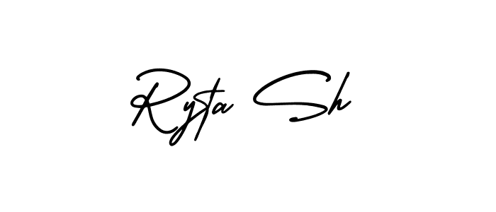 How to make Ryta Sh signature? AmerikaSignatureDemo-Regular is a professional autograph style. Create handwritten signature for Ryta Sh name. Ryta Sh signature style 3 images and pictures png