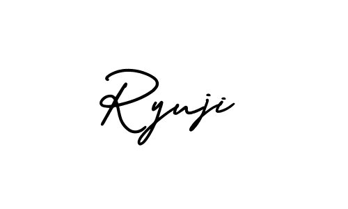 Create a beautiful signature design for name Ryuji. With this signature (AmerikaSignatureDemo-Regular) fonts, you can make a handwritten signature for free. Ryuji signature style 3 images and pictures png