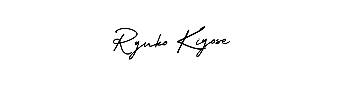 How to make Ryuko Kiyose name signature. Use AmerikaSignatureDemo-Regular style for creating short signs online. This is the latest handwritten sign. Ryuko Kiyose signature style 3 images and pictures png