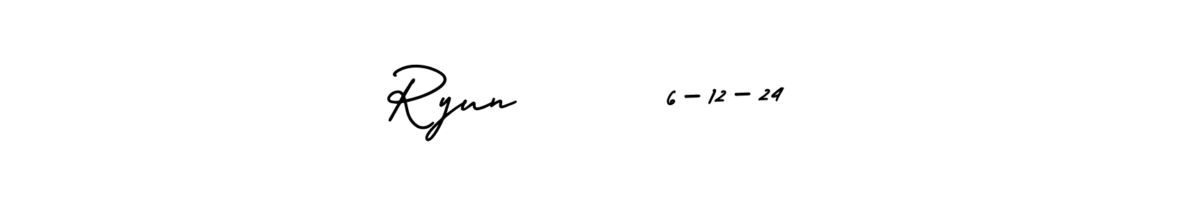 Create a beautiful signature design for name Ryun      6-12-24. With this signature (AmerikaSignatureDemo-Regular) fonts, you can make a handwritten signature for free. Ryun      6-12-24 signature style 3 images and pictures png