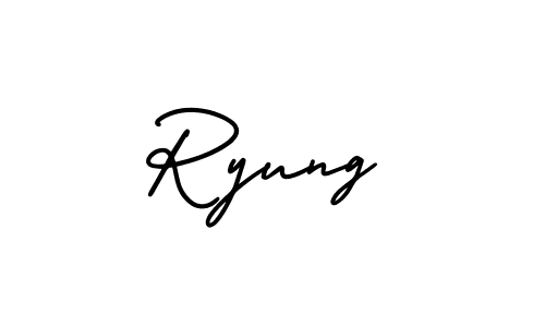 Design your own signature with our free online signature maker. With this signature software, you can create a handwritten (AmerikaSignatureDemo-Regular) signature for name Ryung. Ryung signature style 3 images and pictures png