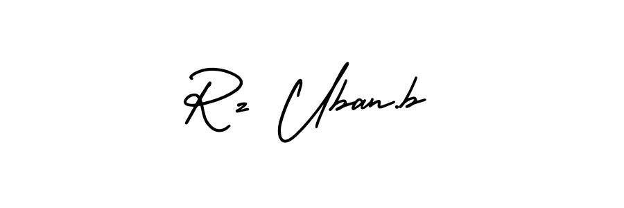 AmerikaSignatureDemo-Regular is a professional signature style that is perfect for those who want to add a touch of class to their signature. It is also a great choice for those who want to make their signature more unique. Get Rz Uban.b name to fancy signature for free. Rz Uban.b signature style 3 images and pictures png