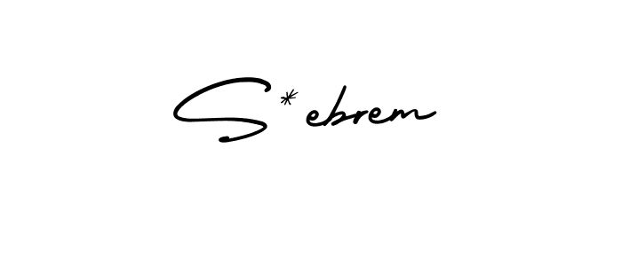 Design your own signature with our free online signature maker. With this signature software, you can create a handwritten (AmerikaSignatureDemo-Regular) signature for name S*ebrem. S*ebrem signature style 3 images and pictures png