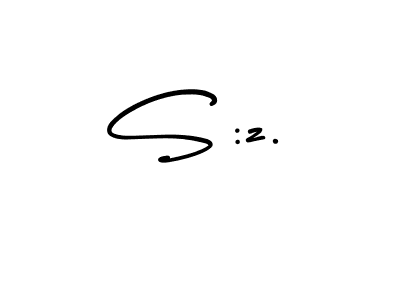 Also You can easily find your signature by using the search form. We will create S:z. name handwritten signature images for you free of cost using AmerikaSignatureDemo-Regular sign style. S:z. signature style 3 images and pictures png