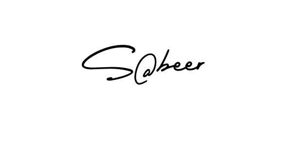 Use a signature maker to create a handwritten signature online. With this signature software, you can design (AmerikaSignatureDemo-Regular) your own signature for name S@beer. S@beer signature style 3 images and pictures png