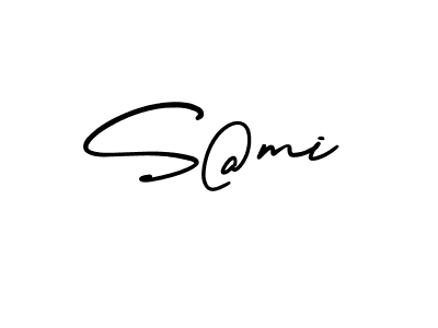 How to make S@mi name signature. Use AmerikaSignatureDemo-Regular style for creating short signs online. This is the latest handwritten sign. S@mi signature style 3 images and pictures png