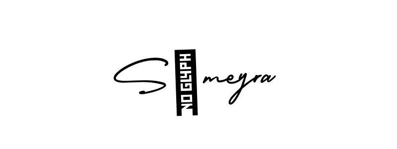 How to make Sümeyra name signature. Use AmerikaSignatureDemo-Regular style for creating short signs online. This is the latest handwritten sign. Sümeyra signature style 3 images and pictures png
