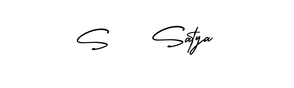 How to Draw S    Satya signature style? AmerikaSignatureDemo-Regular is a latest design signature styles for name S    Satya. S    Satya signature style 3 images and pictures png