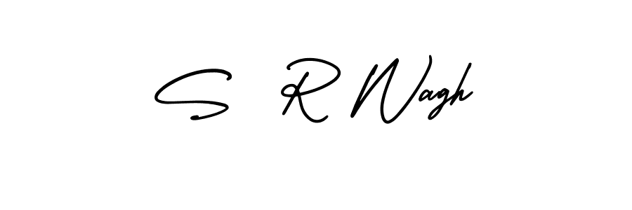 The best way (AmerikaSignatureDemo-Regular) to make a short signature is to pick only two or three words in your name. The name S  R Wagh include a total of six letters. For converting this name. S  R Wagh signature style 3 images and pictures png