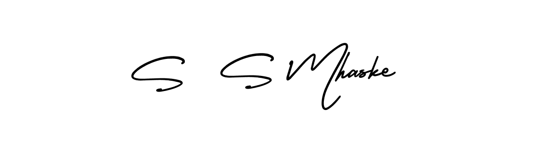 Make a beautiful signature design for name S  S Mhaske. With this signature (AmerikaSignatureDemo-Regular) style, you can create a handwritten signature for free. S  S Mhaske signature style 3 images and pictures png