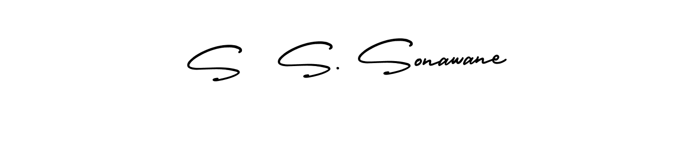 if you are searching for the best signature style for your name S  S. Sonawane. so please give up your signature search. here we have designed multiple signature styles  using AmerikaSignatureDemo-Regular. S  S. Sonawane signature style 3 images and pictures png