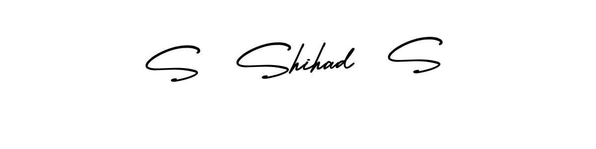 AmerikaSignatureDemo-Regular is a professional signature style that is perfect for those who want to add a touch of class to their signature. It is also a great choice for those who want to make their signature more unique. Get S  Shihad  S name to fancy signature for free. S  Shihad  S signature style 3 images and pictures png