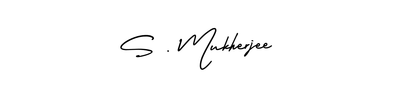 How to make S . Mukherjee name signature. Use AmerikaSignatureDemo-Regular style for creating short signs online. This is the latest handwritten sign. S . Mukherjee signature style 3 images and pictures png