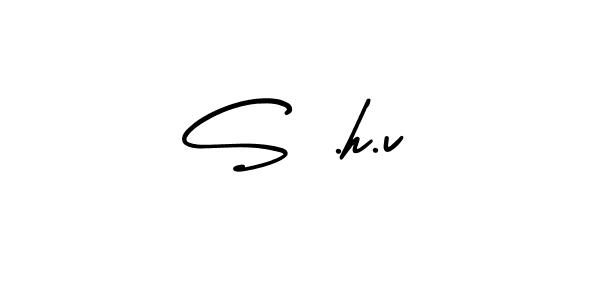 You should practise on your own different ways (AmerikaSignatureDemo-Regular) to write your name (S .h.v) in signature. don't let someone else do it for you. S .h.v signature style 3 images and pictures png