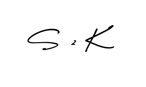 How to make S 2 K name signature. Use AmerikaSignatureDemo-Regular style for creating short signs online. This is the latest handwritten sign. S 2 K signature style 3 images and pictures png