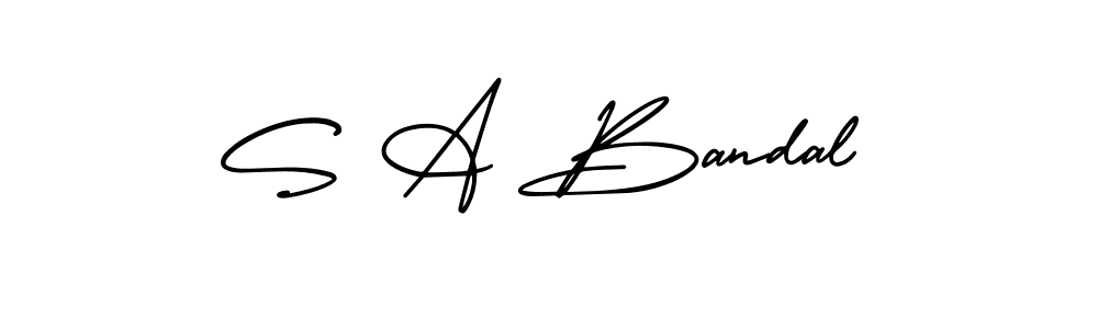 AmerikaSignatureDemo-Regular is a professional signature style that is perfect for those who want to add a touch of class to their signature. It is also a great choice for those who want to make their signature more unique. Get S A Bandal name to fancy signature for free. S A Bandal signature style 3 images and pictures png