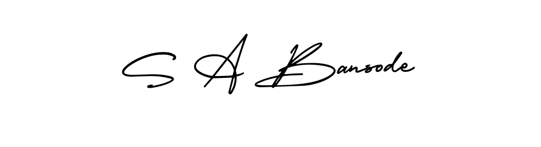 It looks lik you need a new signature style for name S A Bansode. Design unique handwritten (AmerikaSignatureDemo-Regular) signature with our free signature maker in just a few clicks. S A Bansode signature style 3 images and pictures png