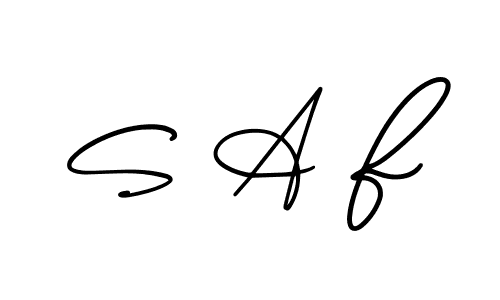 The best way (AmerikaSignatureDemo-Regular) to make a short signature is to pick only two or three words in your name. The name S A F include a total of six letters. For converting this name. S A F signature style 3 images and pictures png