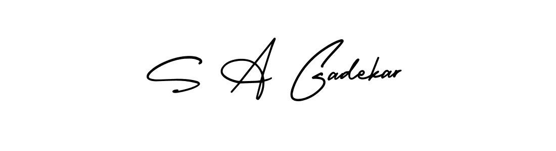 Also we have S A Gadekar name is the best signature style. Create professional handwritten signature collection using AmerikaSignatureDemo-Regular autograph style. S A Gadekar signature style 3 images and pictures png