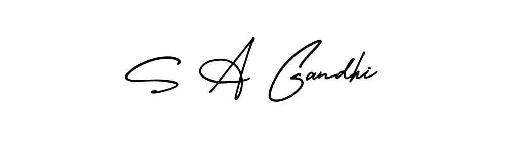 Design your own signature with our free online signature maker. With this signature software, you can create a handwritten (AmerikaSignatureDemo-Regular) signature for name S A Gandhi. S A Gandhi signature style 3 images and pictures png