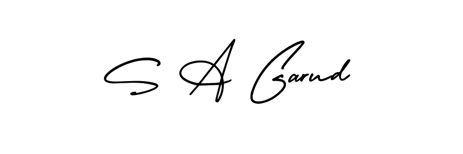 Use a signature maker to create a handwritten signature online. With this signature software, you can design (AmerikaSignatureDemo-Regular) your own signature for name S A Garud. S A Garud signature style 3 images and pictures png