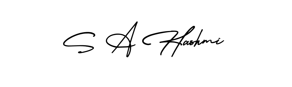 Make a beautiful signature design for name S A Hashmi. With this signature (AmerikaSignatureDemo-Regular) style, you can create a handwritten signature for free. S A Hashmi signature style 3 images and pictures png