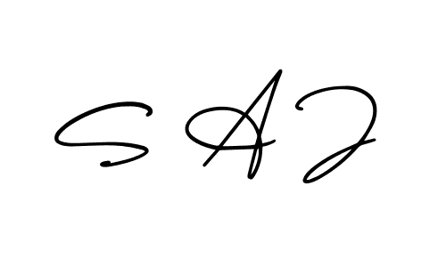 You should practise on your own different ways (AmerikaSignatureDemo-Regular) to write your name (S A J) in signature. don't let someone else do it for you. S A J signature style 3 images and pictures png