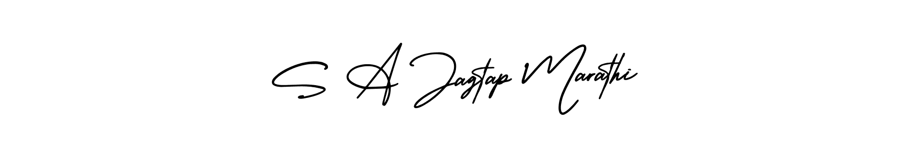 Make a beautiful signature design for name S A Jagtap Marathi. Use this online signature maker to create a handwritten signature for free. S A Jagtap Marathi signature style 3 images and pictures png