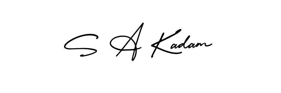 This is the best signature style for the S A Kadam name. Also you like these signature font (AmerikaSignatureDemo-Regular). Mix name signature. S A Kadam signature style 3 images and pictures png