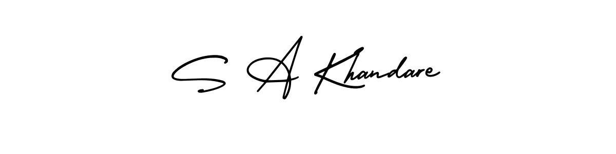 Make a beautiful signature design for name S A Khandare. Use this online signature maker to create a handwritten signature for free. S A Khandare signature style 3 images and pictures png