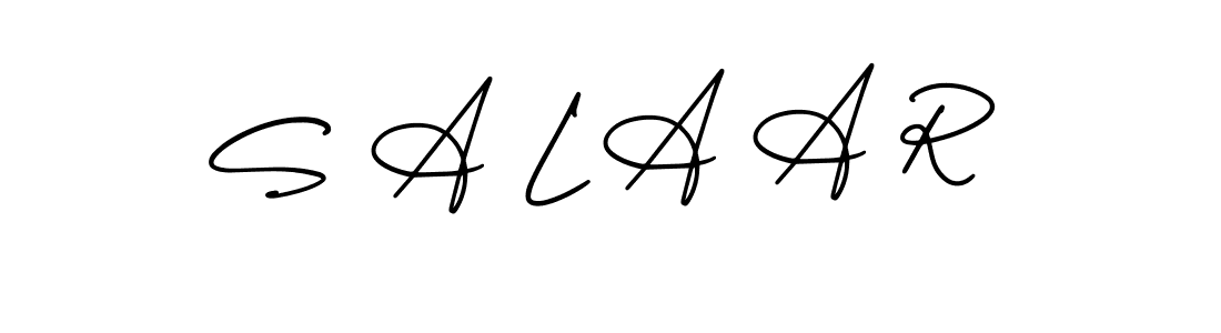 Make a beautiful signature design for name S A L A A R. With this signature (AmerikaSignatureDemo-Regular) style, you can create a handwritten signature for free. S A L A A R signature style 3 images and pictures png