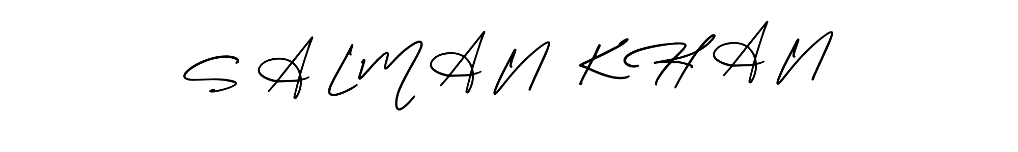 Design your own signature with our free online signature maker. With this signature software, you can create a handwritten (AmerikaSignatureDemo-Regular) signature for name S A L M A N  K H A N. S A L M A N  K H A N signature style 3 images and pictures png