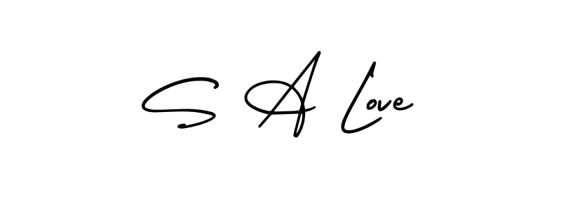 How to make S A Love signature? AmerikaSignatureDemo-Regular is a professional autograph style. Create handwritten signature for S A Love name. S A Love signature style 3 images and pictures png