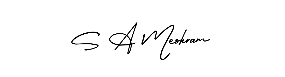 It looks lik you need a new signature style for name S A Meshram. Design unique handwritten (AmerikaSignatureDemo-Regular) signature with our free signature maker in just a few clicks. S A Meshram signature style 3 images and pictures png