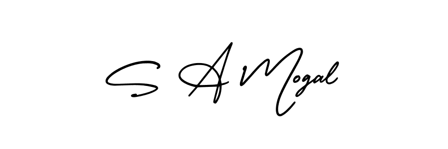 Similarly AmerikaSignatureDemo-Regular is the best handwritten signature design. Signature creator online .You can use it as an online autograph creator for name S A Mogal. S A Mogal signature style 3 images and pictures png