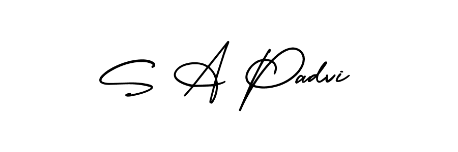 How to Draw S A Padvi signature style? AmerikaSignatureDemo-Regular is a latest design signature styles for name S A Padvi. S A Padvi signature style 3 images and pictures png