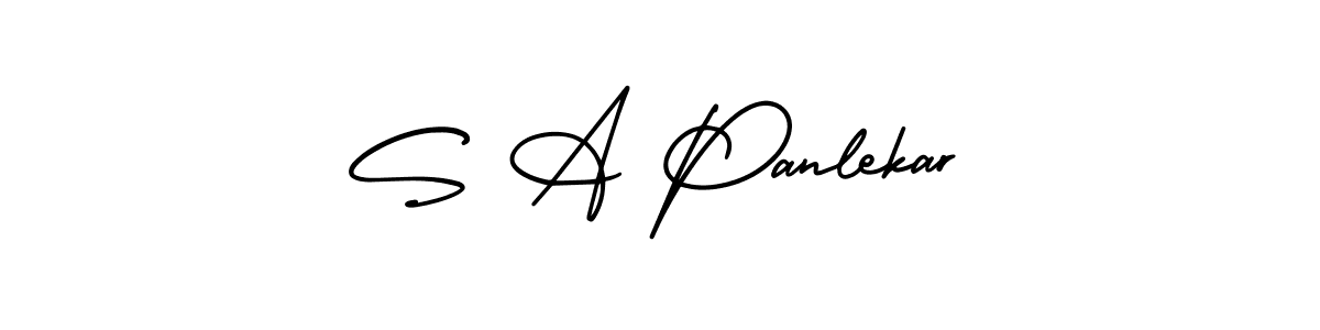 How to make S A Panlekar name signature. Use AmerikaSignatureDemo-Regular style for creating short signs online. This is the latest handwritten sign. S A Panlekar signature style 3 images and pictures png